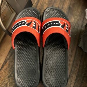 Bengals NFL Slide Sandals - Black & Orange